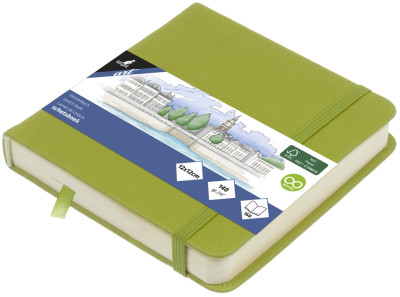 Carnet de croquis Kangaro, 80 feuilles, 120 x 120 mm, jaune ocre