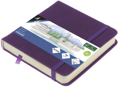Carnet de croquis Kangaro, 80 feuilles, 120 x 120 mm, jaune ocre