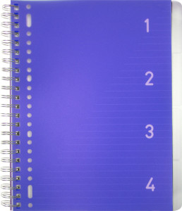 kangaro Collegeblock 4in1, DIN A4, 100 Blatt, liniert, rot