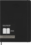 MOLESKINE Agenda Pro 2026, L/A5, couverture rigide, noir