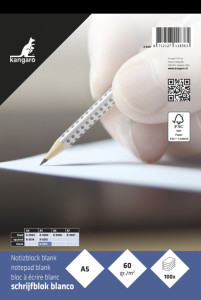 kangaro Bloc-notes A5, quadrillé, 100 feuilles