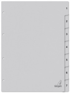 kangaro Karton-Register ECO, Zahlen 1-100, DIN A4