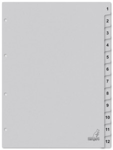 kangaro Karton-Register ECO, Zahlen 1-100, DIN A4