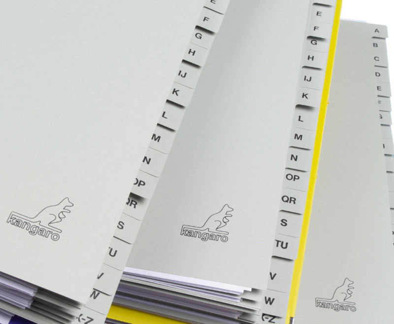 kangaro Karton-Register ECO, A-Z, DIN A4, 20-teilig
