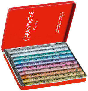 CARAN D'ACHE Pastel à la cire NEOCOLOR I, étui métal de 10