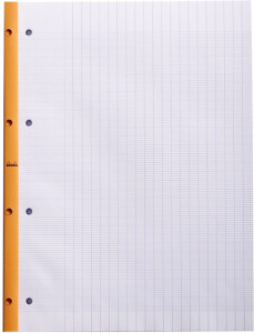 RHODIA Bloc de cours, format A4, quadrillé, orange, lot de 3
