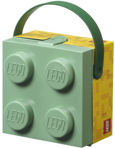 LEGO Boîte à goûter avec poignée, vert translucide