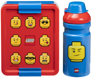LEGO Gourde + Boîte à goûter LUNCH SET BRICK PATTERN