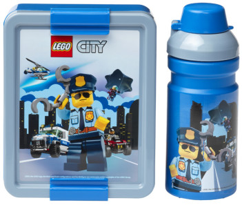 LEGO Gourde + Boîte à goûter LUNCH SET BRICK PATTERN