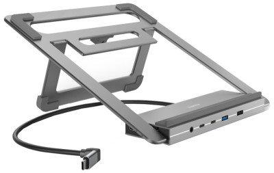 hama Notebook-Ständer mit USB-C-Docking Station, 12-Port