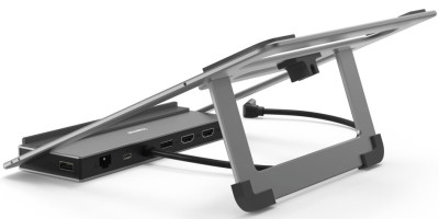 hama Notebook-Ständer mit USB-C-Docking Station, 12-Port