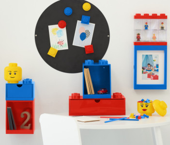 LEGO Boîte en forme de tête STORAGE HEAD SILLY, S, 2L, jaune