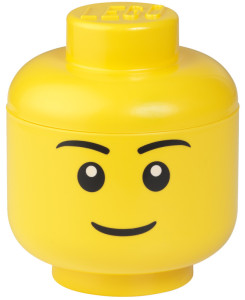 LEGO Boîte en forme de tête STORAGE HEAD GIRL, L, jaune