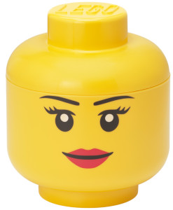 LEGO Boîte en forme de tête STORAGE HEAD GIRL, L, jaune