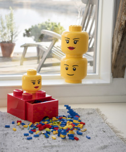 LEGO Mini-boîte en forme de tête STORAGE HEAD BOY, jaune