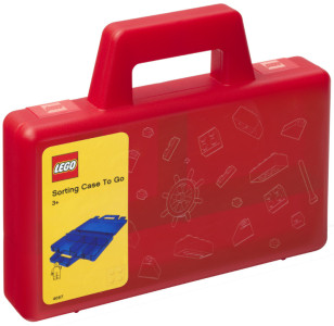 LEGO Mallette de tri SORTING CASE TO GO, rouge translucide