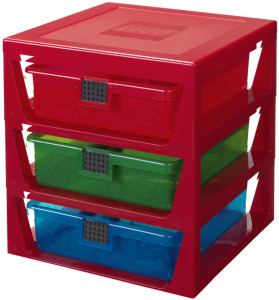LEGO Module de classement 3-DRAWER STORAGE RACK, bleu