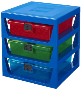 LEGO Module de classement 3-DRAWER STORAGE RACK, bleu