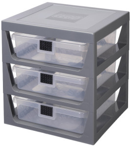 LEGO Module de classement 3-DRAWER STORAGE RACK, bleu