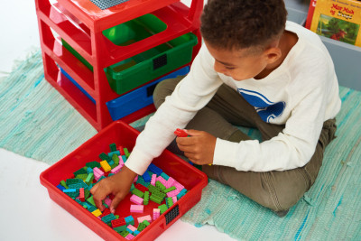 LEGO Module de classement 3-DRAWER STORAGE RACK, bleu