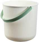 Seau de rangement NHG AKITA, 10 litres, blanc/vert