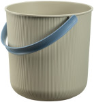 Seau de stockage NHG AKITA, 10 litres, beige clair/bleu