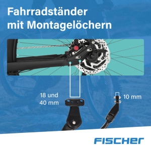 FISCHER Fahrrad-Hinterbauständer Integral, 24