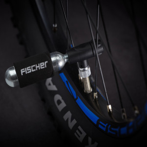 FISCHER Fahrrad-Luftpumpe und Kartusche CO2