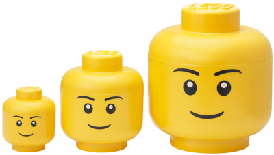LEGO Set de boîtes en forme de tête STORAGE HEAD SILLY