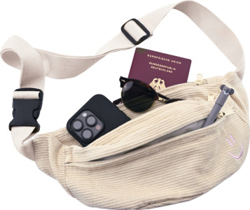 EBERHARD FABER Sac banane, en velours, beige