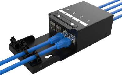 DIGITUS Boîtier de point de consolidation, 6 ports, noir