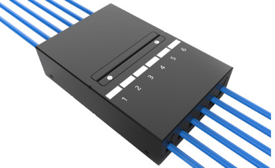 DIGITUS Boîtier de point de consolidation, 6 ports, noir