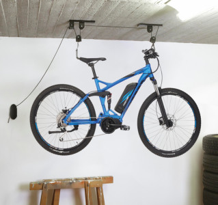FISCHER Porte-vélo élévateur PLUS, capacité : 30 kg, noir