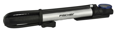 FISCHER Mini-Fahrrad-Standpumpe 2in1, für alle Ventile
