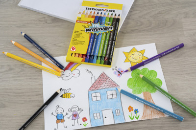 EBERHARD FABER Crayon de couleur TRI WINNER, étui de 12