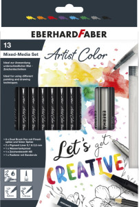 EBERHARD FABER Kit Mixed-Media Artist Color, 13 pièces