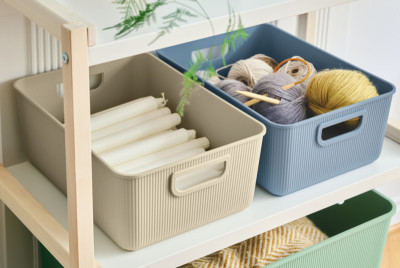 NHG Couvercle pour boîte AKITA STORAGE M, beige clair