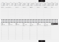 Calendrier de bureau rido idé « Sequenz Trucard », 2026 Allemand, blanc