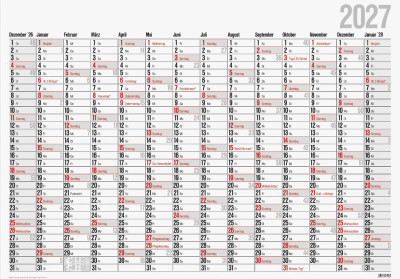 Calendrier mural rido idé « Poster Calendar Office I » 2026 Allemand