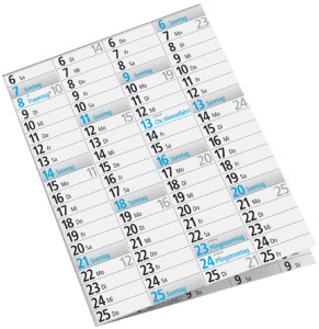 rido idé Wandkalender Plakatkalender, 700 x 470 mm, gefalzt