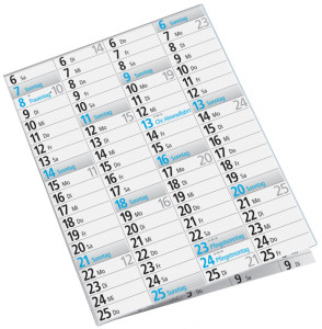 rido idé Plakatkalender, 1.210 x 770 mm, gefalzt, 2026