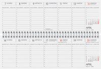 Glocken Tischkalender 