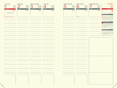 LECAS Agenda semainier 