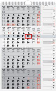 rido idé Calendrier mural 4 mois 