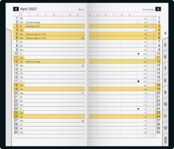 Calendrier de poche rido idé « M Planner », 2026 Allemand, noir