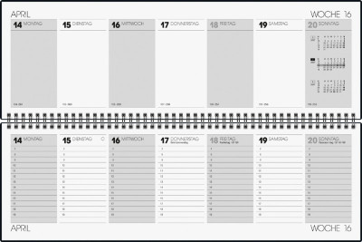 Calendrier de bureau rido idé « Futura 5 », 2026 Allemand, noir