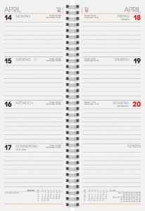 Glocken Tischkalender 