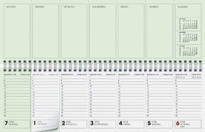 Glocken Tischkalender 