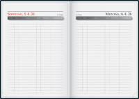 rido idé Reservierungsbuch, 2026, 1 Tag auf 1 Seite, schwarz