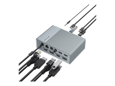 Targus : GEN2 15-IN-1 USB-C DOCKING STATION SILVER
